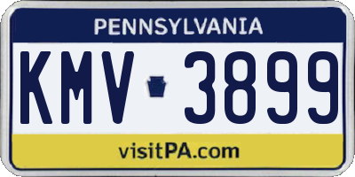 PA license plate KMV3899