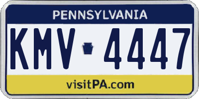 PA license plate KMV4447