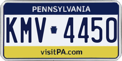PA license plate KMV4450