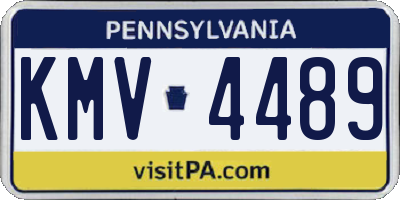 PA license plate KMV4489