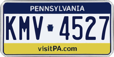 PA license plate KMV4527
