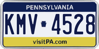 PA license plate KMV4528