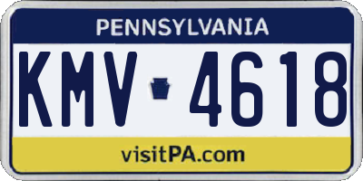 PA license plate KMV4618