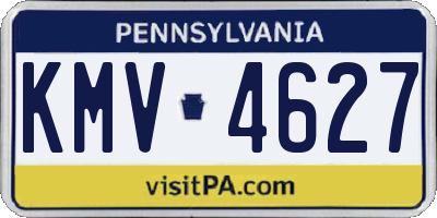 PA license plate KMV4627