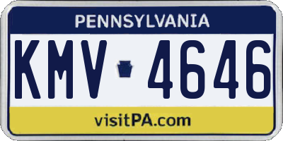 PA license plate KMV4646