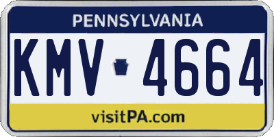 PA license plate KMV4664