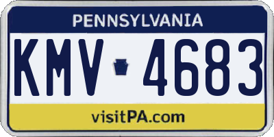 PA license plate KMV4683