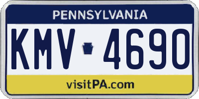 PA license plate KMV4690