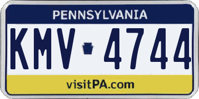 PA license plate KMV4744