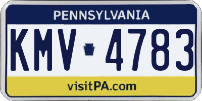 PA license plate KMV4783