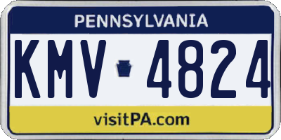 PA license plate KMV4824