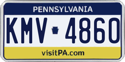 PA license plate KMV4860