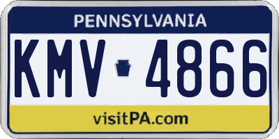 PA license plate KMV4866