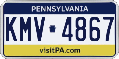 PA license plate KMV4867