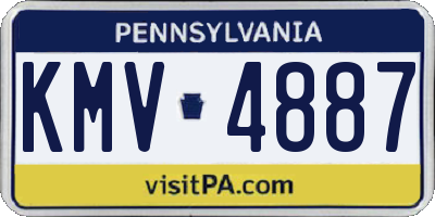 PA license plate KMV4887