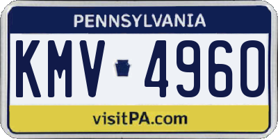 PA license plate KMV4960