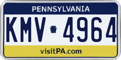 PA license plate KMV4964