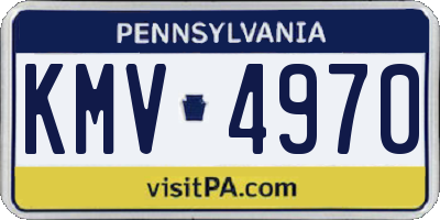 PA license plate KMV4970
