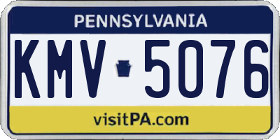 PA license plate KMV5076