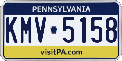 PA license plate KMV5158