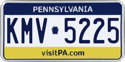 PA license plate KMV5225