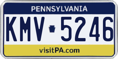 PA license plate KMV5246