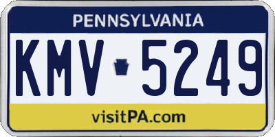PA license plate KMV5249
