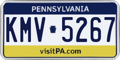 PA license plate KMV5267