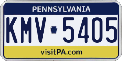 PA license plate KMV5405