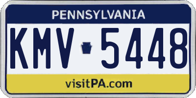 PA license plate KMV5448