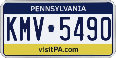 PA license plate KMV5490