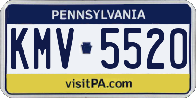 PA license plate KMV5520