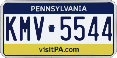 PA license plate KMV5544