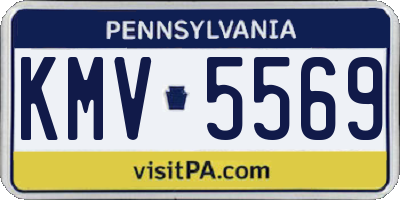 PA license plate KMV5569