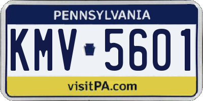 PA license plate KMV5601