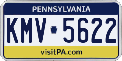 PA license plate KMV5622