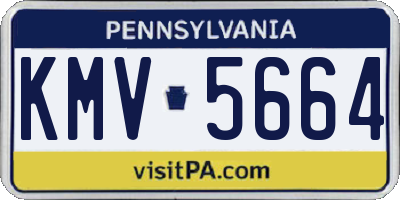 PA license plate KMV5664