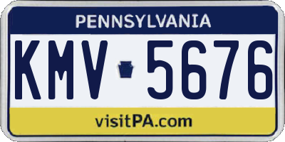 PA license plate KMV5676