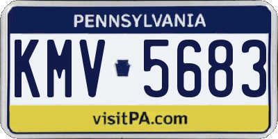 PA license plate KMV5683