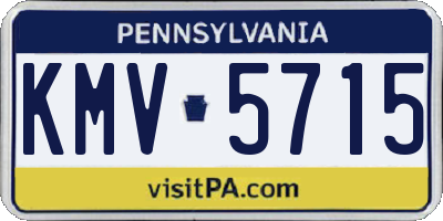 PA license plate KMV5715