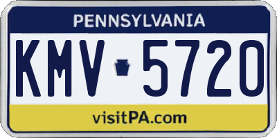 PA license plate KMV5720