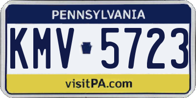 PA license plate KMV5723
