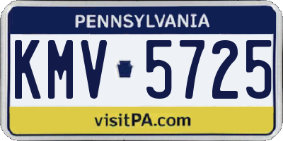 PA license plate KMV5725