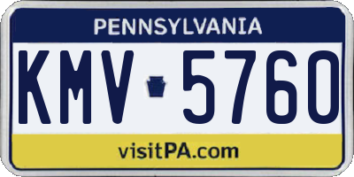 PA license plate KMV5760