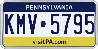 PA license plate KMV5795