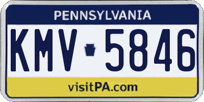 PA license plate KMV5846