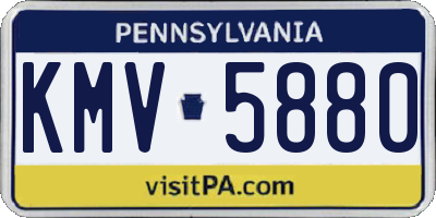PA license plate KMV5880