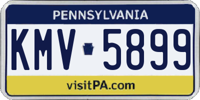 PA license plate KMV5899