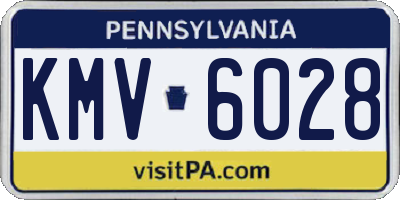 PA license plate KMV6028
