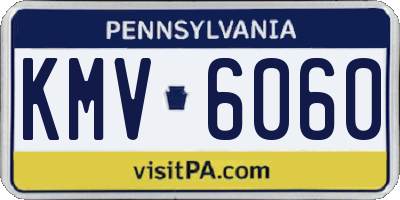 PA license plate KMV6060